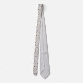 Cravate Multicolored polka dots on gray. (Dos)