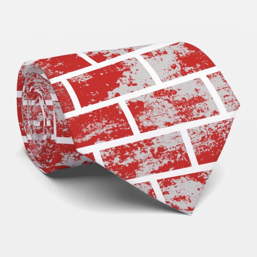 Cravate Mur en brique rouge (Roulé)