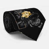 Cravate murale rose et serpent, (Roulé)