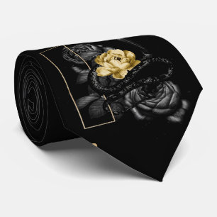 Cravate murale rose et serpent,