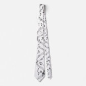 Cravate Musical Instrument Notes - Men's Custom Necktie (Devant)