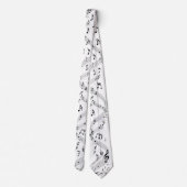 Cravate Musical Instrument Notes - Men's Custom Necktie (Dos)