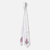 Cravate Musical treble clef notes with sakura flowers (Dos)