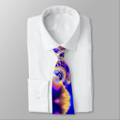 Cravate Musique bleue et rose (Attaché)