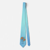 Cravate Musique Clef Note Bleu Monogramme tendance (Devant)
