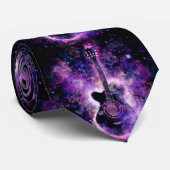 Cravate Musique guitare romantique - Sons magiques (Roulé)