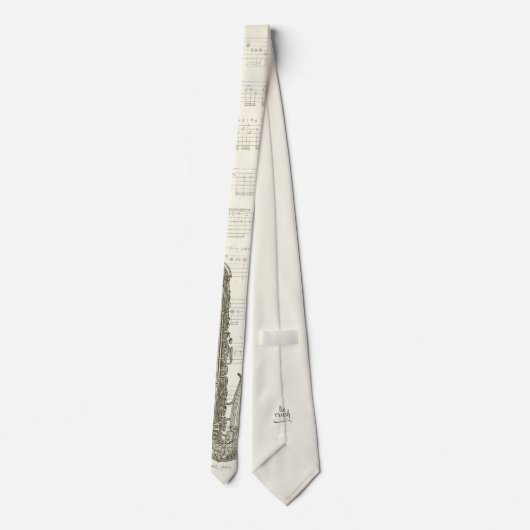 Cravate Musique Jazz Saxophone Design Necktie (Dos)