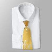 Cravate musique, musique, note, blanc, mélodie, clef, son, (Attaché)