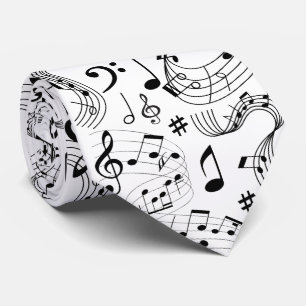 Cravate Musique, notes musicales