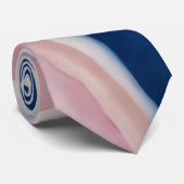Cravate Musique rose et bleu par O'Keeffe (Roulé)