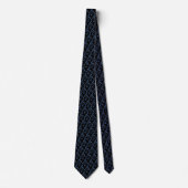 Cravate Musique Treble Clef Motif en bleu (Devant)