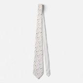 Cravate Mustache on Beige Necktie Tie (Devant)