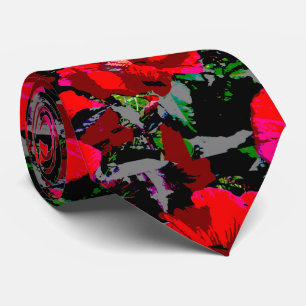 Cravate MVB Red Poppy Flowed Design