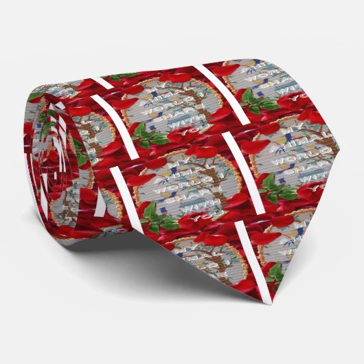 Cravate My Animal World : Belle conception d'arbre et d'oi (Roulé)