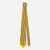 Cravate Myanmar / Birmanie Drapeau et sceau d'État (Devant)