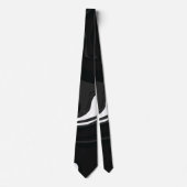 Cravate Mydéas| Peinture marbrée noire et blanche grise (Devant)