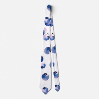 Cravate Myrtilles motif aquarelle