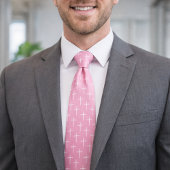 Cravate Nails Cross Pink and White