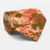 Cravate Napili Bay Tropical Hawaiian imprimé à deux côtés (Roulé)