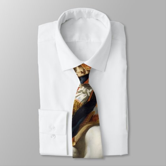 Cravate Napoléon Traverser les Alpes par Jacques Louis Dav (Attaché)