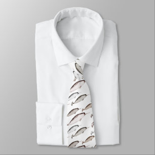 Cravate Narwhal nage - Narwhal Motif Lover Blanc