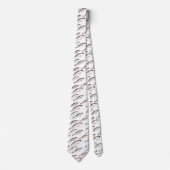 Cravate Narwhal nage - Narwhal Motif Lover Blanc (Devant)