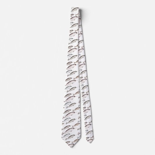 Cravate Narwhal nage - Narwhal Motif Lover Blanc (Devant)