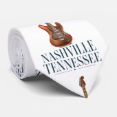 Cravate Nashville Tennessee Guitare affiche de voyage Magn (Roulé)