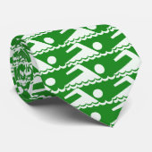Cravate Natation blanche - GreenBkg (Roulé)