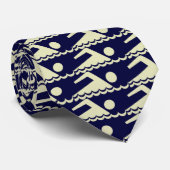 Cravate Natation grise - DkBluBkg (Roulé)