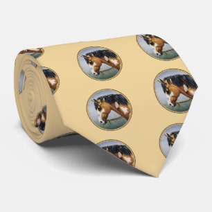 Cravate Native américaine Buckskin Pinto Horse Yellow