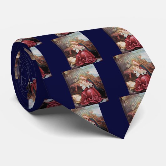 CRAVATE NATIVITÉ AVEC ANGELS - MAGIE DE NOËL (Roulé)