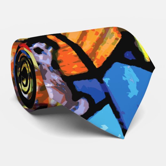 Cravate Nativité Vitrail Noël (Roulé)