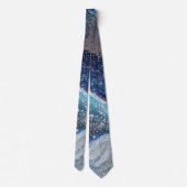 Cravate Natural Attraction 2 Blue Geode Acrylic Abstract (Dos)