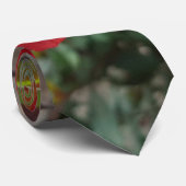 Cravate Nature Fleur Rouge Photographie Florale (Roulé)