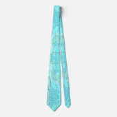 Cravate Nature Lover Leaf Design doux Bleu Vert Feuilles (Devant)