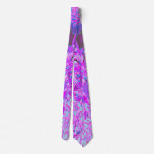 Cravate Nature rétro Abstraite cool en rose chaud et viole (Dos)