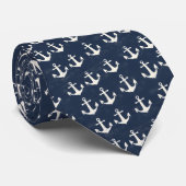 Cravate Nautical Anchors Custom Necktie (Roulé)