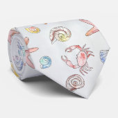 Cravate Nautical Beach Starfish Ancre de voile Motif (Roulé)