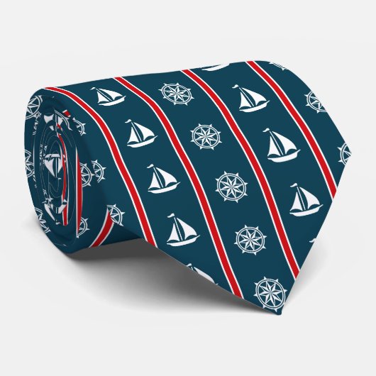 Cravate Nautical design (Roulé)
