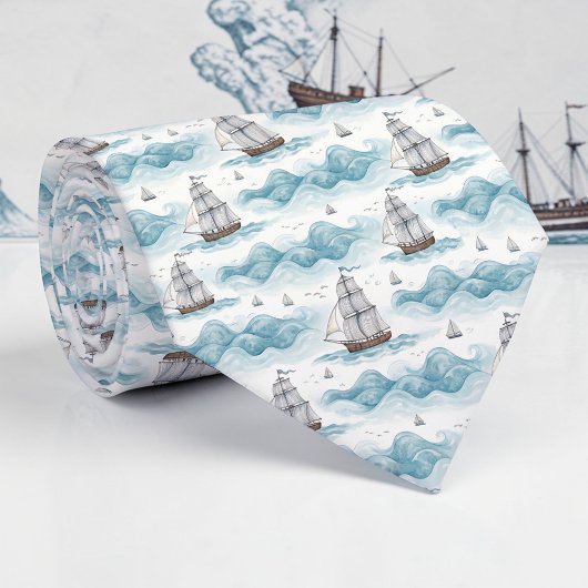 Cravate Nautical Sea Life Custom Necktie