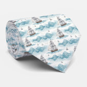 Cravate Nautical Sea Life Custom Necktie (Roulé)