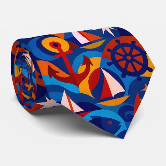 Cravate ⚓️ Nautique (Roulé)