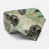 Cravate nautique antique de casque de carte et de (Roulé)