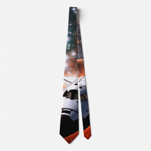 Cravate Navette spatiale Atlantis Télescope Hubble Artwork (Devant)