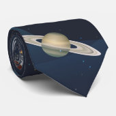 Cravate Navette spatiale Stars Lune Moderne (Roulé)