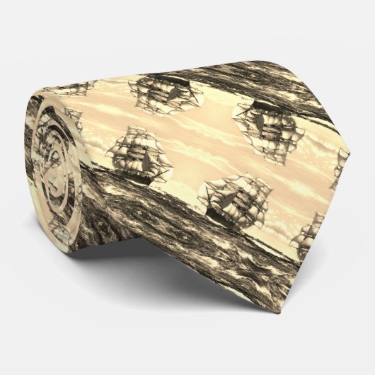 Cravate Navires Clipper (Roulé)