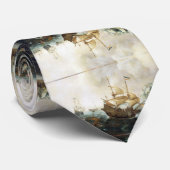 Cravate Navires néerlandais des années 1600 (Roulé)