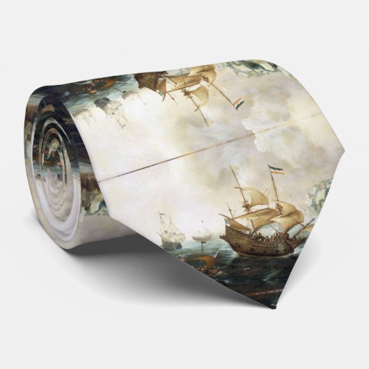 Cravate Navires néerlandais des années 1600 (Roulé)