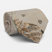 Cravate Navires Victoriens Motifs Turcs Tan Clipper (Roulé)